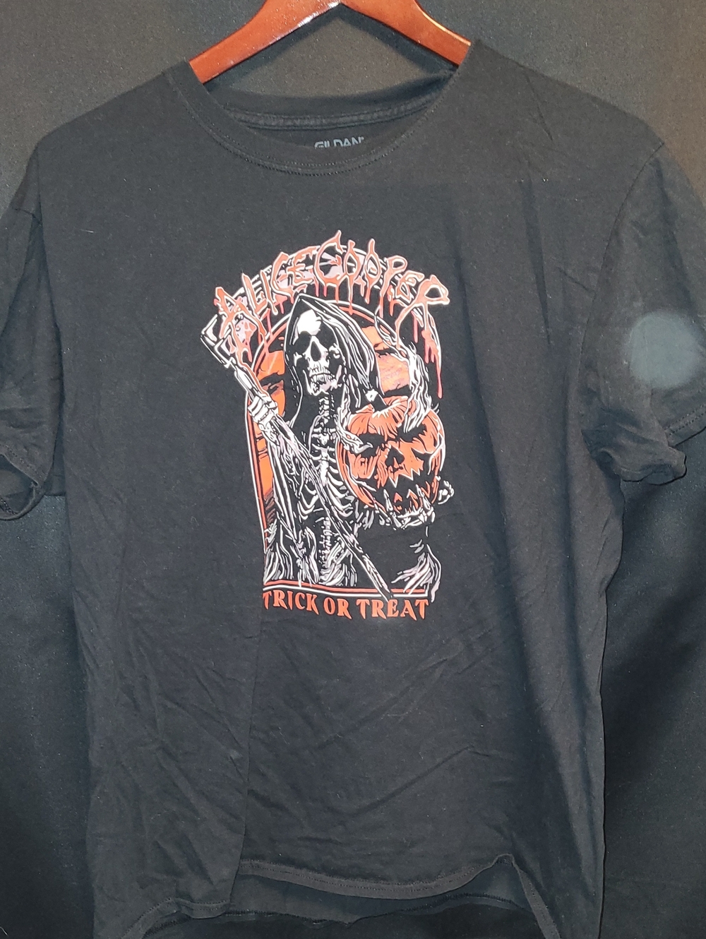 ALICE COOPER Graphic Reaper Tee TRICK OR TREAT- Black  Xl